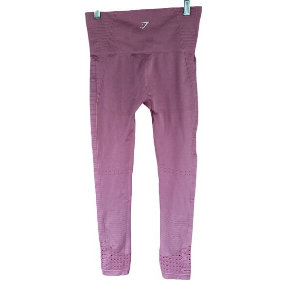 Gymshark energy seamless high waist leggings 7/8th length muave dusty pink - Picture 3 of 6